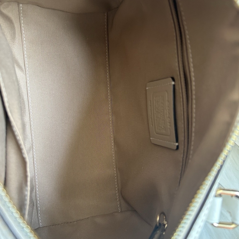 Coach Rowan Satchel Signature Canvas Bee Print White Khaki CH516 Crossbody Bag - Picture 5 of 10